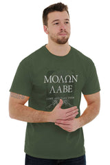 Male_MilitaryGreen1|Molon Labe T-Shirt|Tactical Tees
