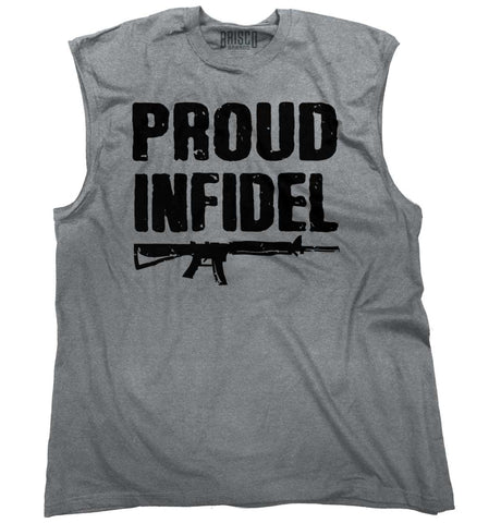 SportGrey|Proud Infidel Sleeveless T-Shirt|Tactical Tees