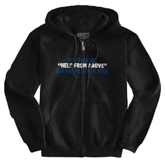 Black1|Help From Above Zip Hoodie|Tactical Tees