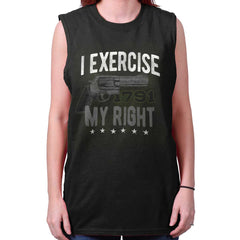 Black|I exercise My Right Sleeveless T-Shirt|Tactical Tees