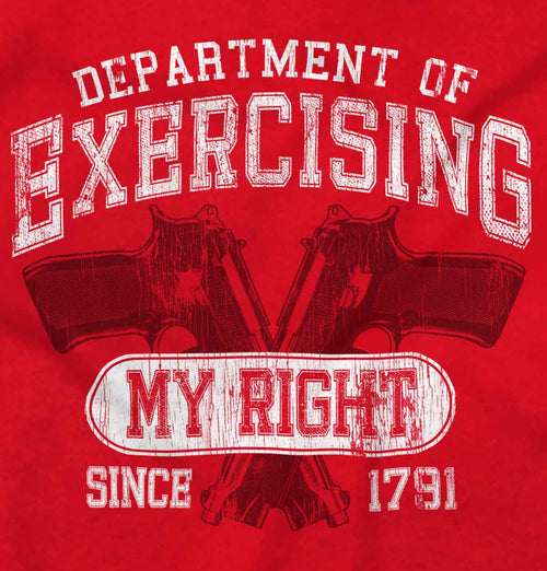 Red2|DepartMalet of Exercising My Right Crewneck Sweatshirt|Tactical Tees