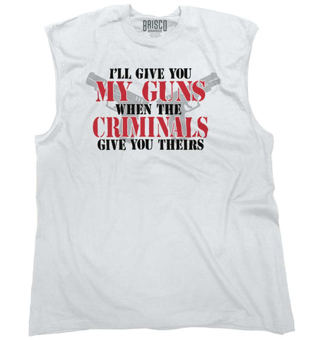 White|Criminals Sleeveless T-Shirt|Tactical Tees