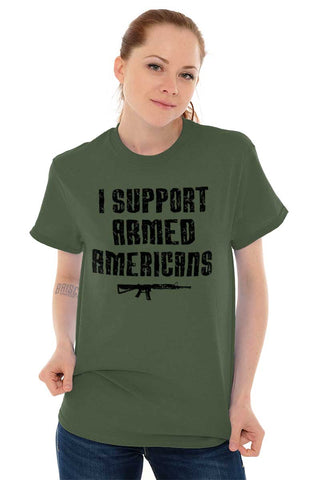 Male_MilitaryGreen1|Support Armed Americans T-Shirt|Tactical Tees