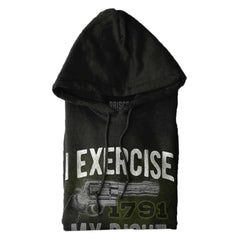 Black|I exercise My Right Hoodie|Tactical Tees