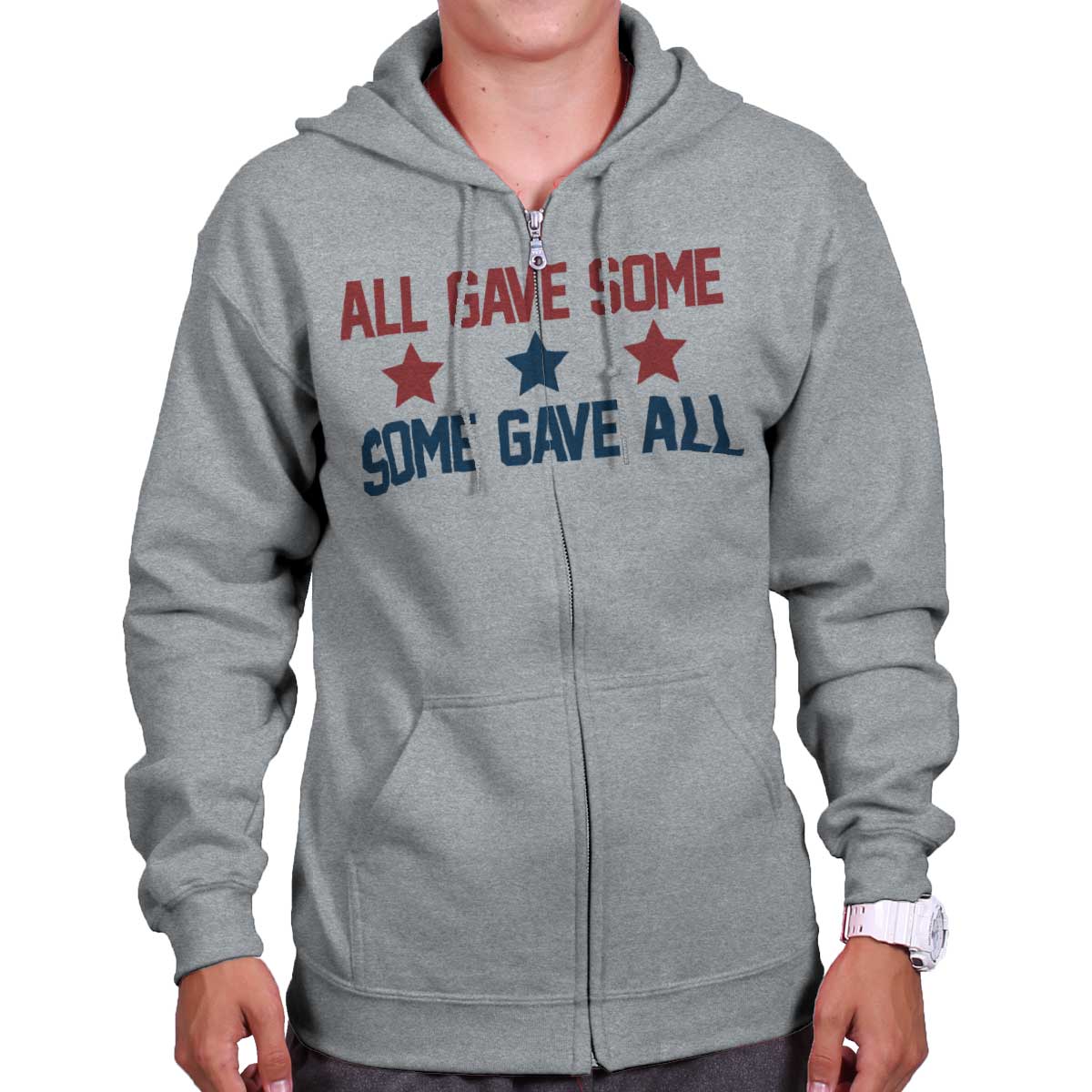 SportGrey|Some Gave All Zip Hoodie|Tactical Tees
