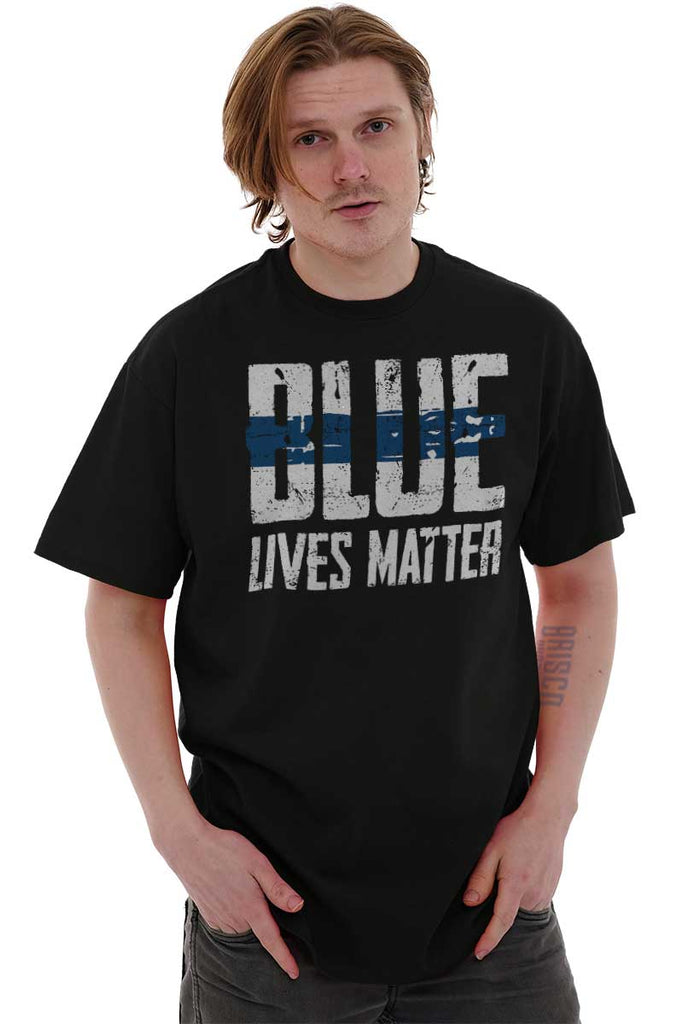 Male_Black1|Blue Lives Matter Line T-Shirt|Tactical Tees