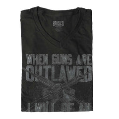 Black|Outlaw V-Neck T-Shirt|Tactical Tees