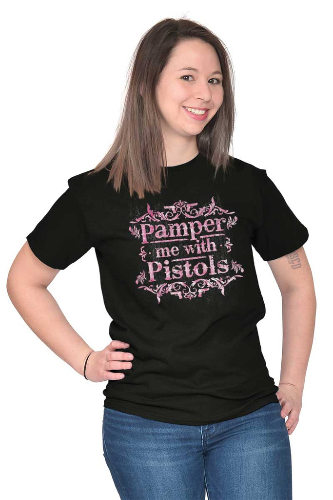 Female_Black2|Pamper Me With Pistols T-Shirt|Tactical Tees