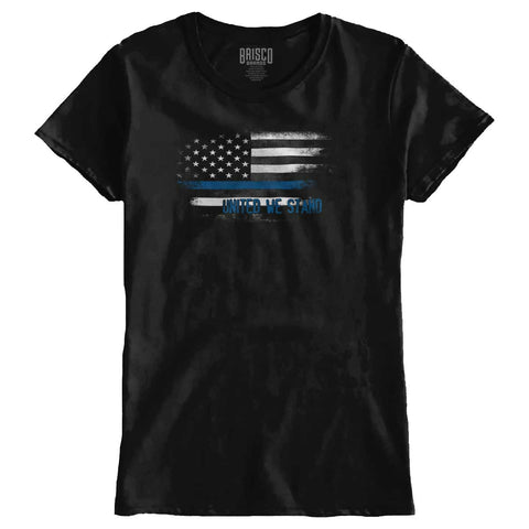 Black|Blue Lives Matter Fade Ladies T-Shirt|Tactical Tees