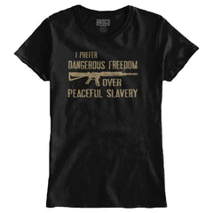 Black1|Peaceful Slavery Ladies T-Shirt|Tactical Tees