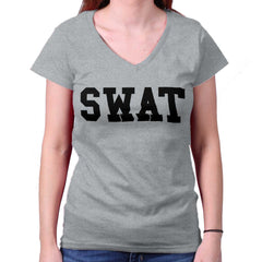 SportGrey|SWAT Logo Junior Fitted V-Neck T-Shirt|Tactical Tees