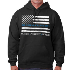 Black|Blue Lives Matter Honor Hoodie|Tactical Tees
