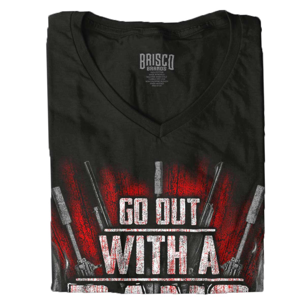 Black|Go Out With A Bang Junior Fit V-Neck T-Shirt|Tactical Tees