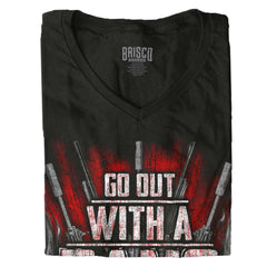 Black|Go Out With A Bang Junior Fit V-Neck T-Shirt|Tactical Tees