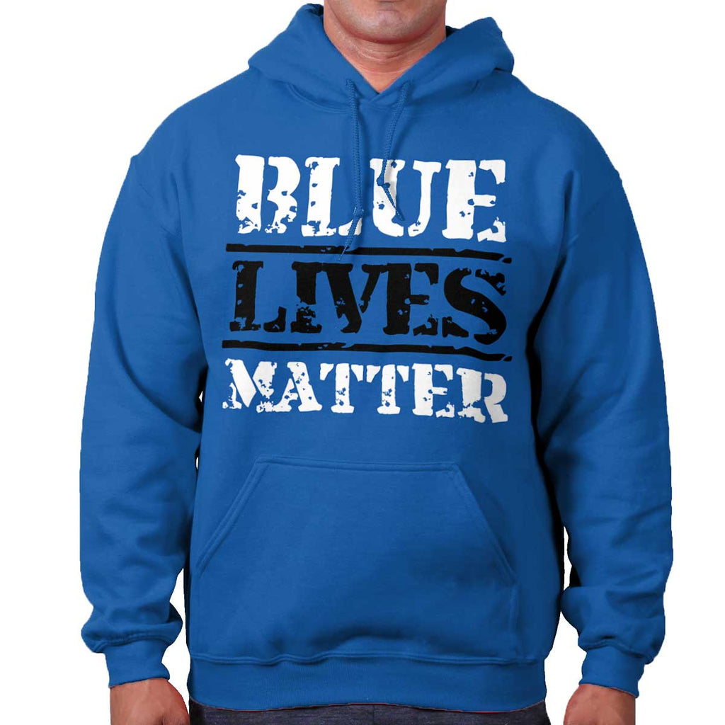Royal|Blue Lives Matter Bold Hoodie|Tactical Tees
