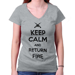 SportGrey|Return Fire Junior Fit V-Neck T-Shirt|Tactical Tees