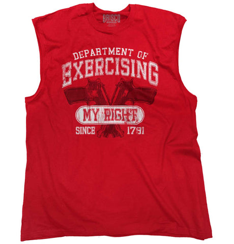 Red|DepartMalet of Exercising My Right Sleeveless T-Shirt|Tactical Tees