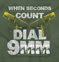 MilitaryGreen|Dial 9mm T-Shirt|Tactical Tees