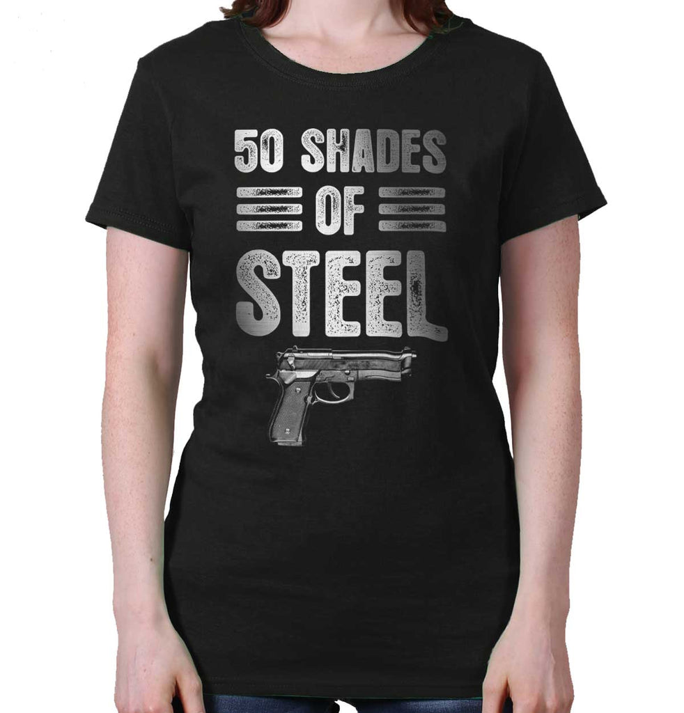 Black|50 Shades of Steel Ladies T-Shirt|Tactical Tees