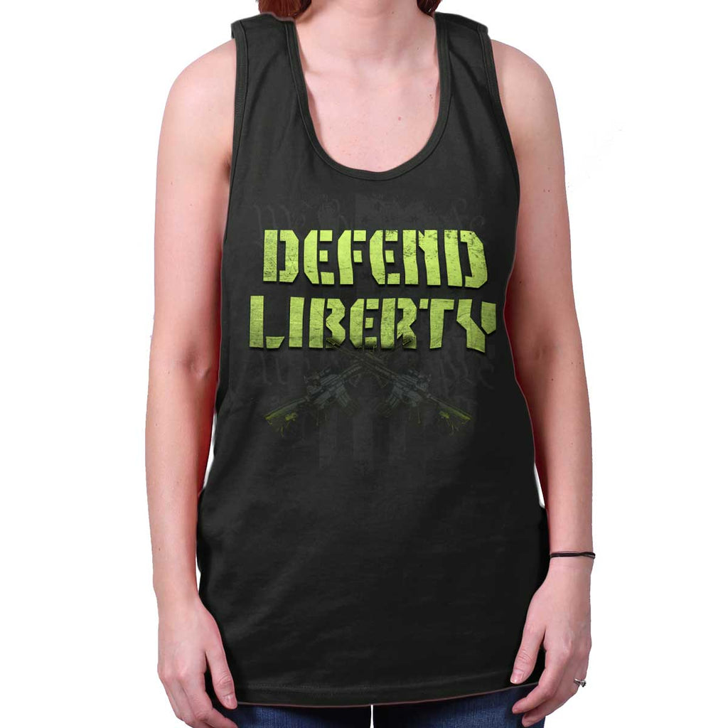 Black|Defend Liberty Tank Top|Tactical Tees
