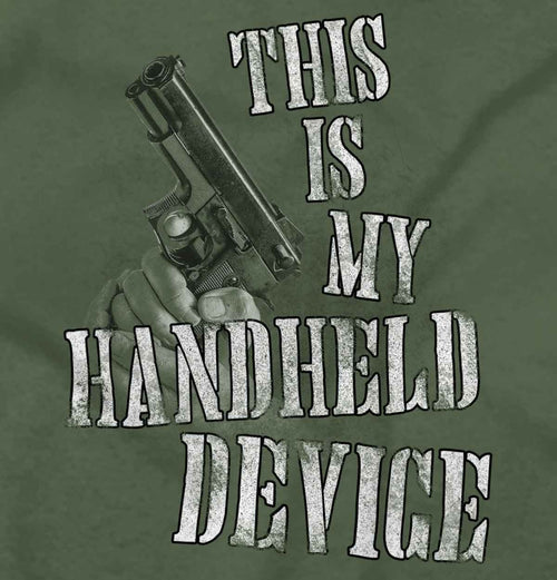 MilitaryGreen2|Handheld Device Crewneck Sweatshirt|Tactical Tees