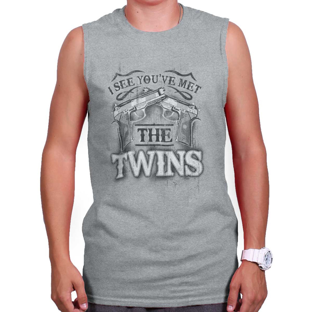 SportGrey|I See Youve Met The Twins Sleeveless T-Shirt|Tactical Tees