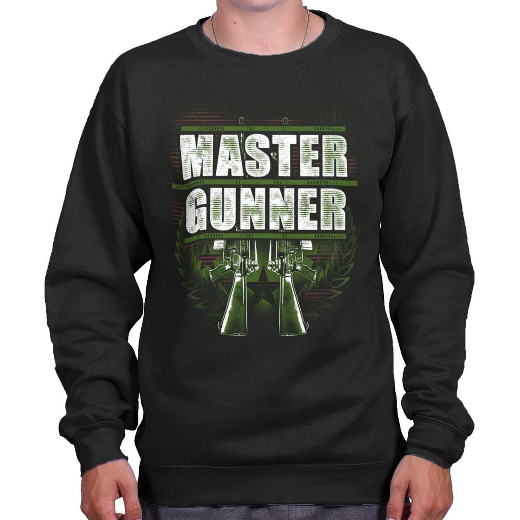 Black|Master Gunner Crewneck Sweatshirt|Tactical Tees