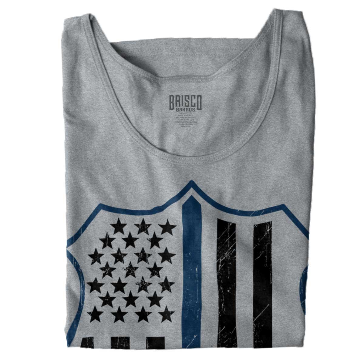 SportGrey|Blue Lives Matter Flag Tank Top|Tactical Tees